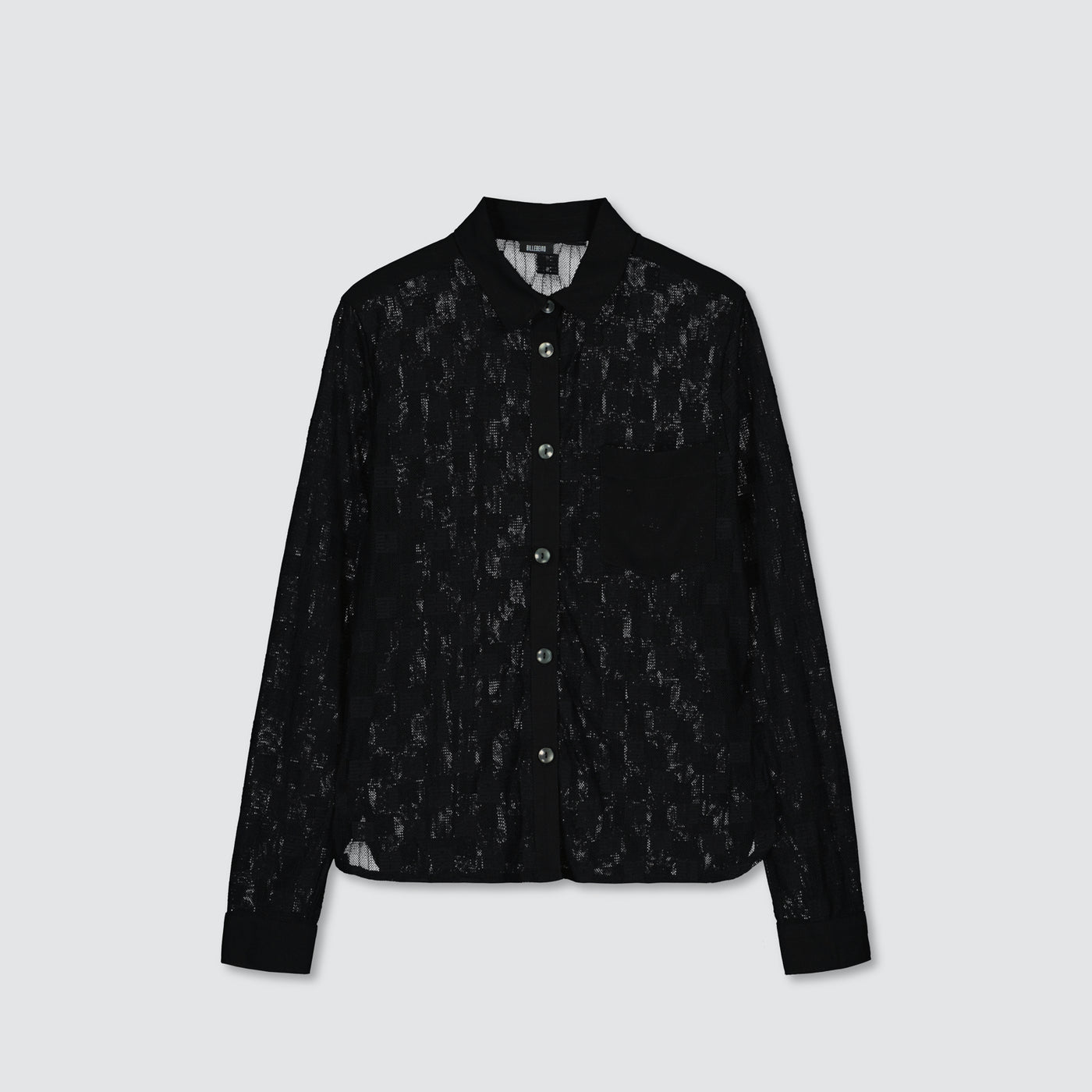 BRICK MESH COLLAR SHIRT