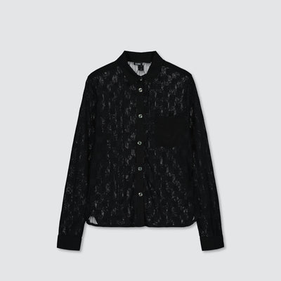 BRICK MESH COLLAR SHIRT