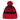 MERINO POM POM BEANIE Rhythmic Red Billebeino