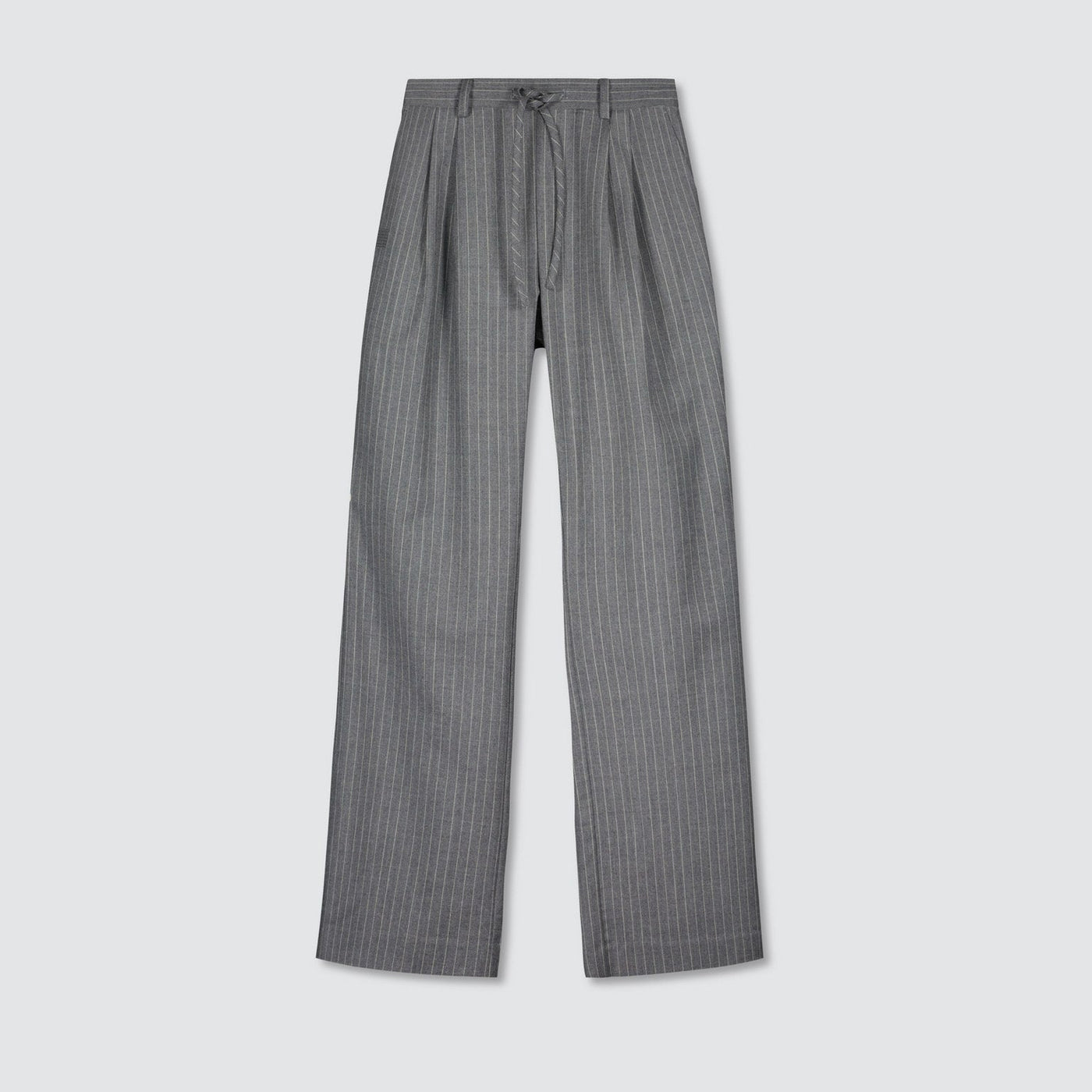 PINSTRIPE WOOL PANTS-