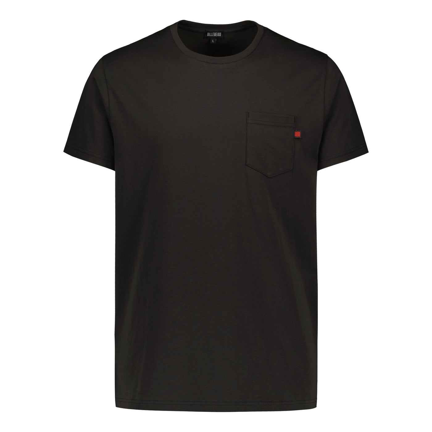 Pocket SUPIMA® T-shirt Washed Black Billebeino